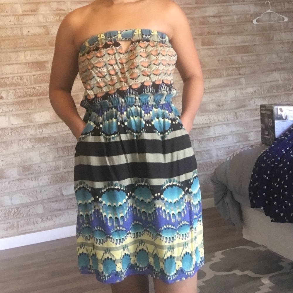 Strapless keyhole sundress in EUC!